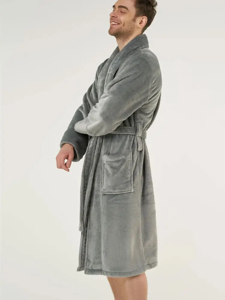 LEDP Микрофлисовый мужской халат