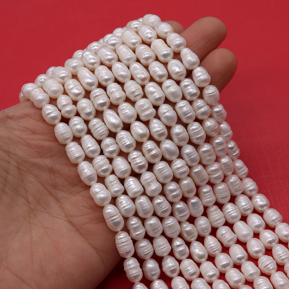 

100% Natural Freshwater Pearl Bead A Grade High-Quality Rice-Shaped4-11mm Punch Loose Beads Jewelry Making DIY Bracelet Necklace