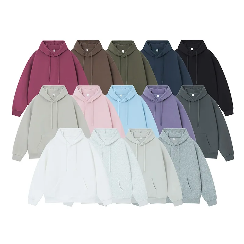 Плотный хлопковый мужской свитер с капюшоном плотный флисовый пуловер толстовка