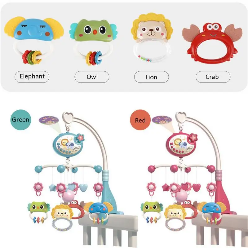 Мобиль для детской кроватки погремушка-держатель погремушек с дистанционным