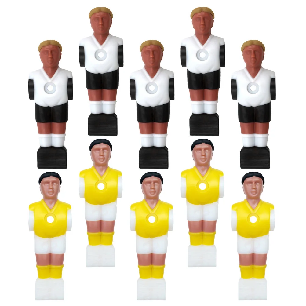 

10 Pcs Football Machine Foosball Players Replacement Soccer Mini Table Figures Dolls Desk Figurines Footballs Number
