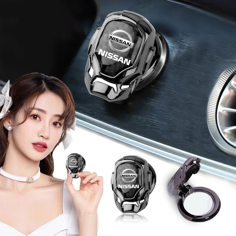 Фото Крышка кнопки запуска двигателя одним нажатием для Nissan GTR, X-Trail, Leaf, Qashqai, Juke, Patrol, Micra, Tiida, Navara, Nismo, Teana, Sentra №1