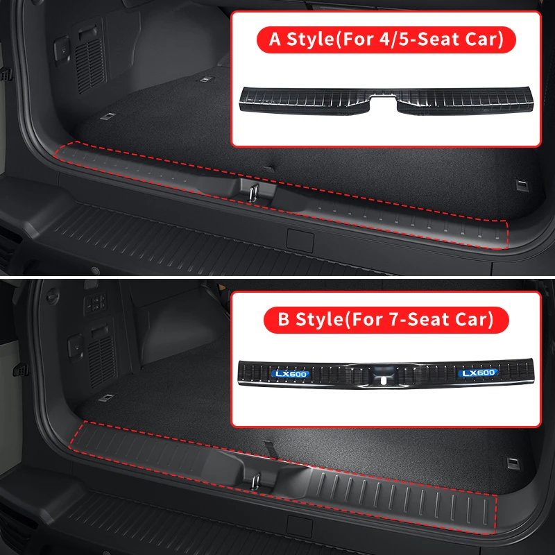 Для 2022 2023 2024 Lexus Lx600 LX500d порог багажника Декоративная полоса Спорт роскошный