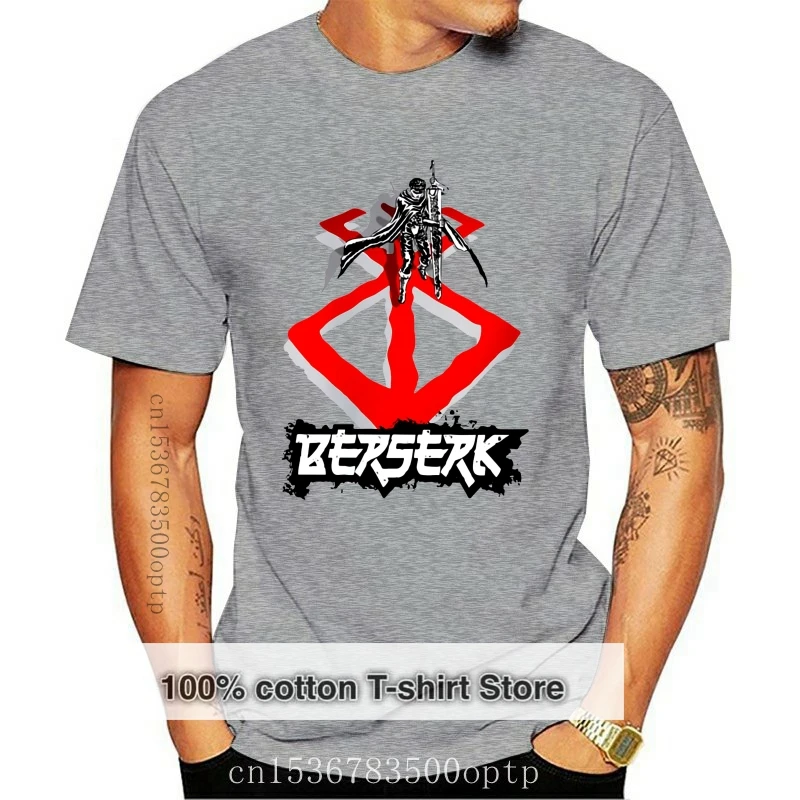 

Новинка, Модная белая Молодежная Футболка Berserk, цвет под заказ, белая футболка с круглым вырезом, Мужская футболка с принтом