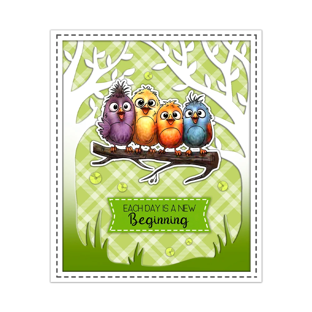 MangoCraft зимние дни деревья мини режущие штампы Сделай Сам искусственные