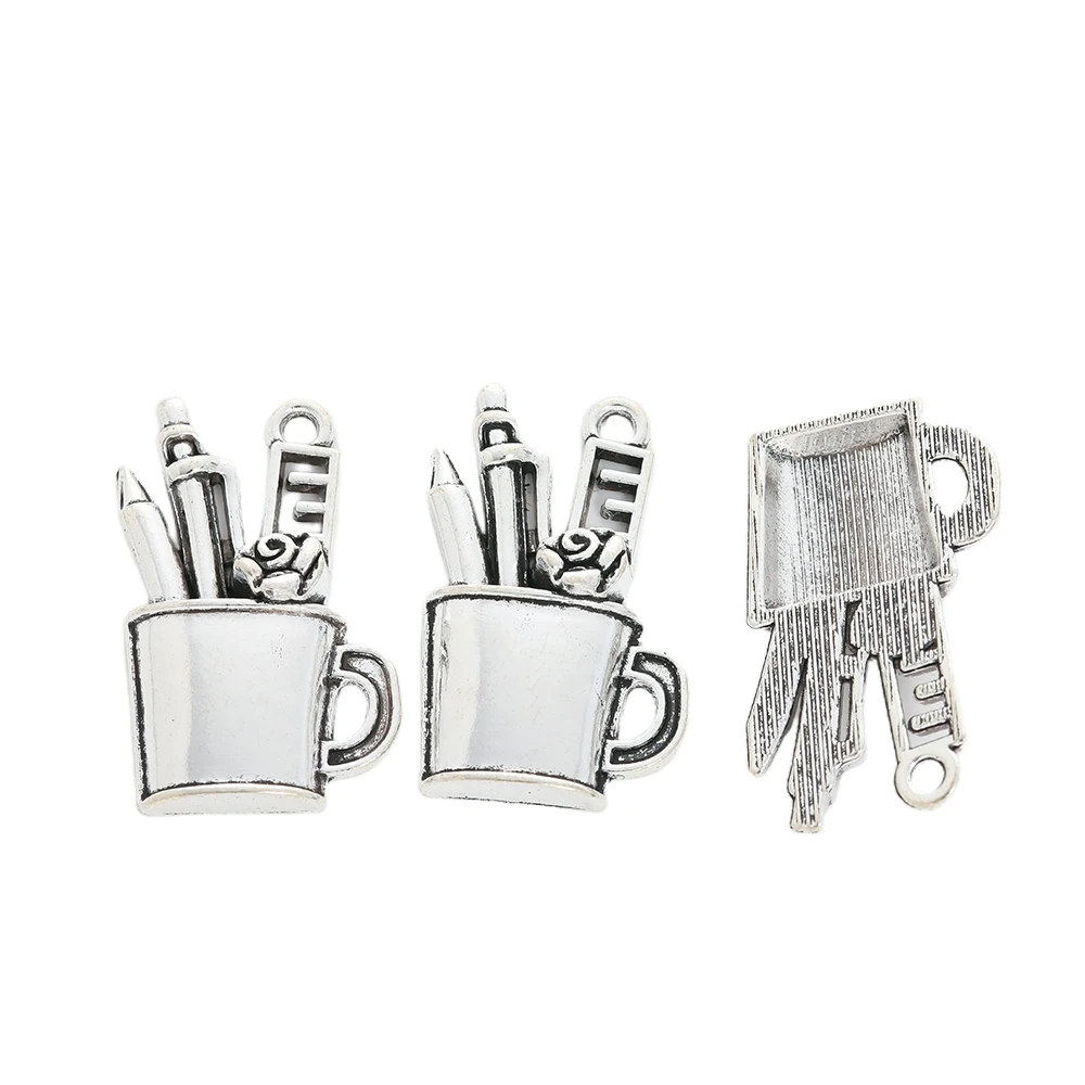 30 шт. (контейнер для ручек) винтажный металлический кулон из цинкового сплава