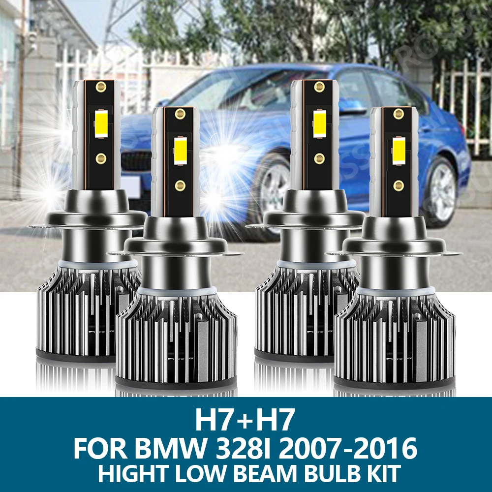 

KINGSOFE 4Pcs H7 LED Headlight Hight Low Beam 100W CSP Chip 6500K For BMW 328i 2007 2008 2009 2010 2011 2012 2013 2014 2015 2016
