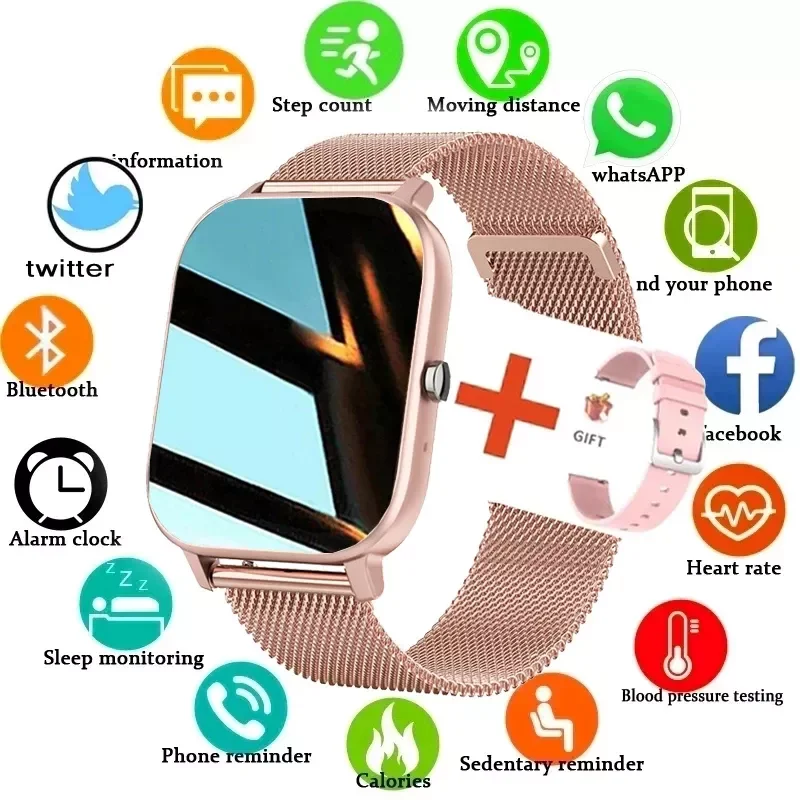 

2022 New Smart Watch Women Full Touch Bracelet Fitness Tracker Blood Pressure For Xiaomi Smart phone PK GTS 2 Smartwatch Men+Box