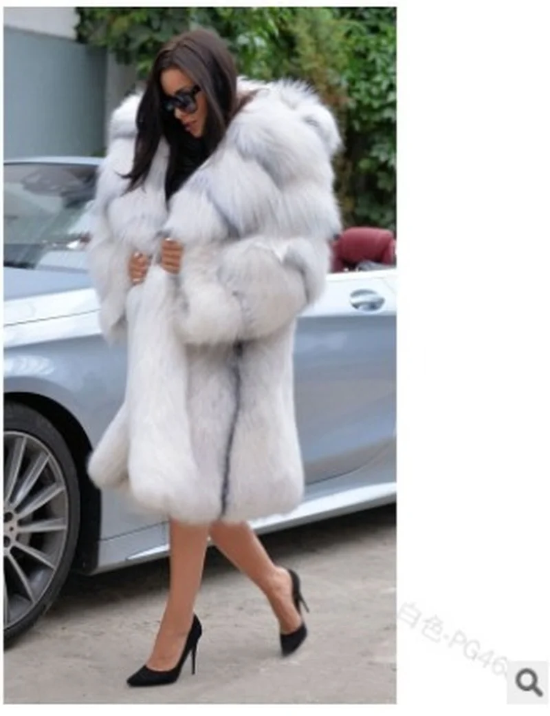 Winter 2022 Fashion High-grade Wool Collar Medium and Long Womens Fur Coat Hat Collar Hooded Warm Fur Coat Women