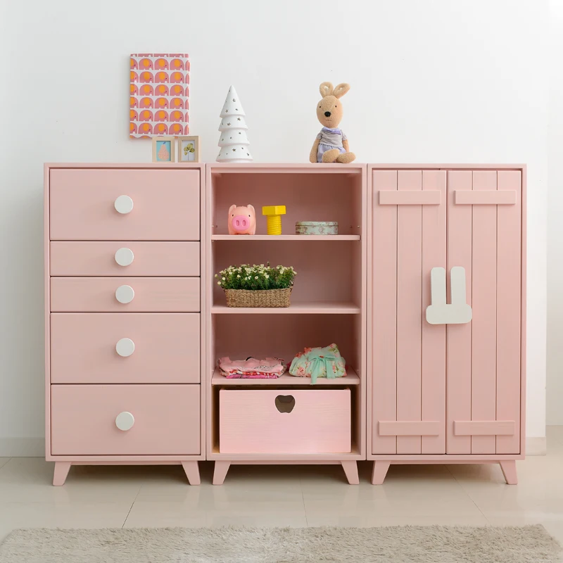 Настенные шкафы милые розовые вешалки органайзер для хранения спальни мебель