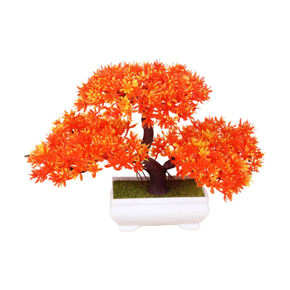 

Pine Fake Tree Plants Potted Greeting Bonsai Mini Artificialdecorpot Zen Greenery Decoration Faux Simulationhouse Desk Small