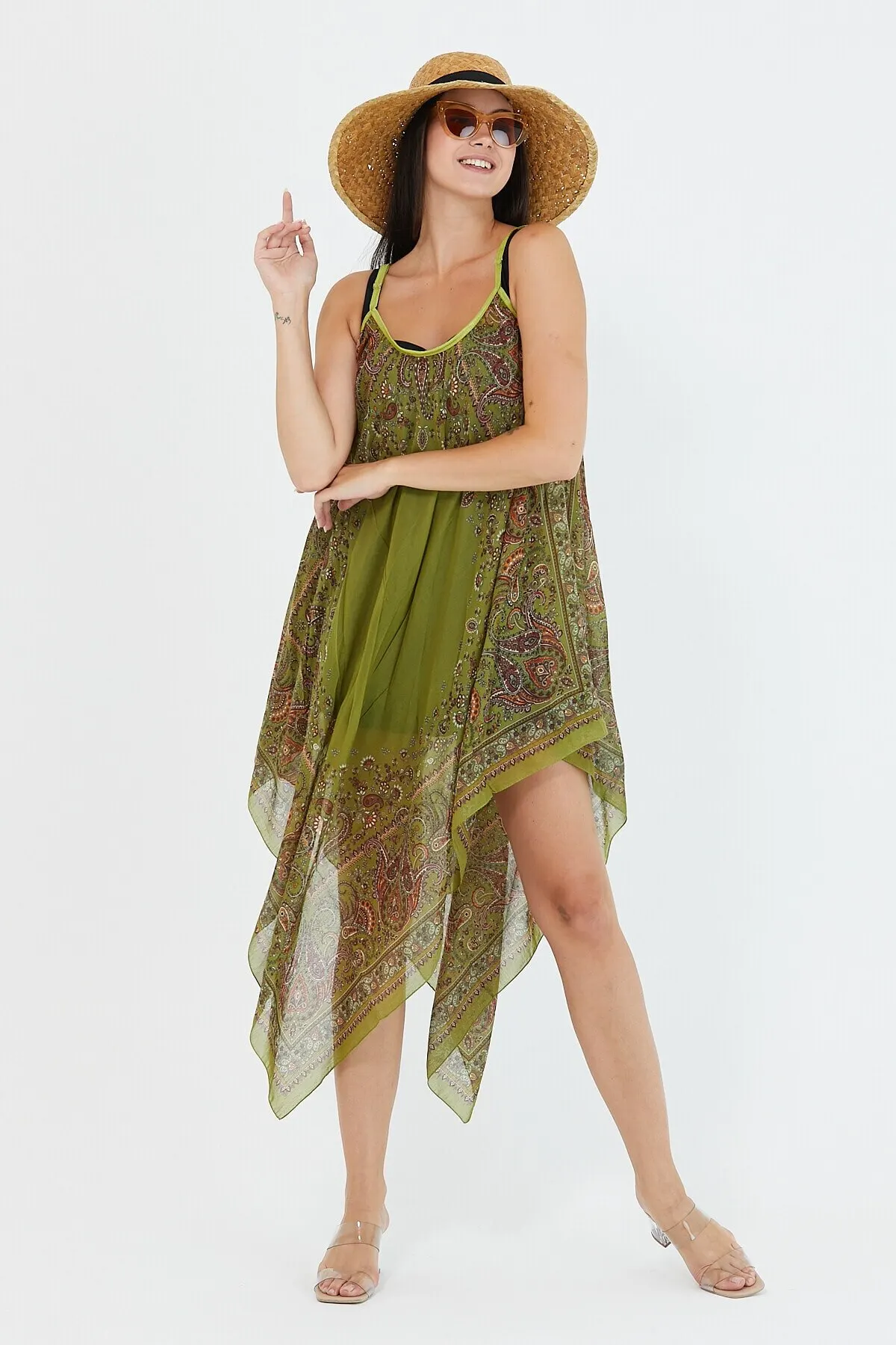 

Women's Pareo Beach Dress Swimwear Cover Up Dress Sexy Tunic Suit Beachwear Female Beach Bikini Cover Loose Mini Dress