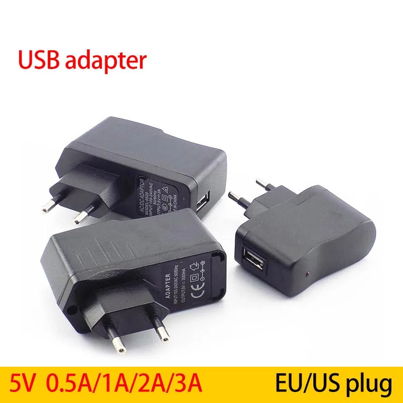 Фото 5 В, 1 А, 2 А, 3 А, 3000 мА, адаптер питания для зарядки Micro USB, вилка питания для мобильного телефона, настенное зарядное устройство переменного тока в постоянный ток, универсальный, 100 В-240 В B5 №2
