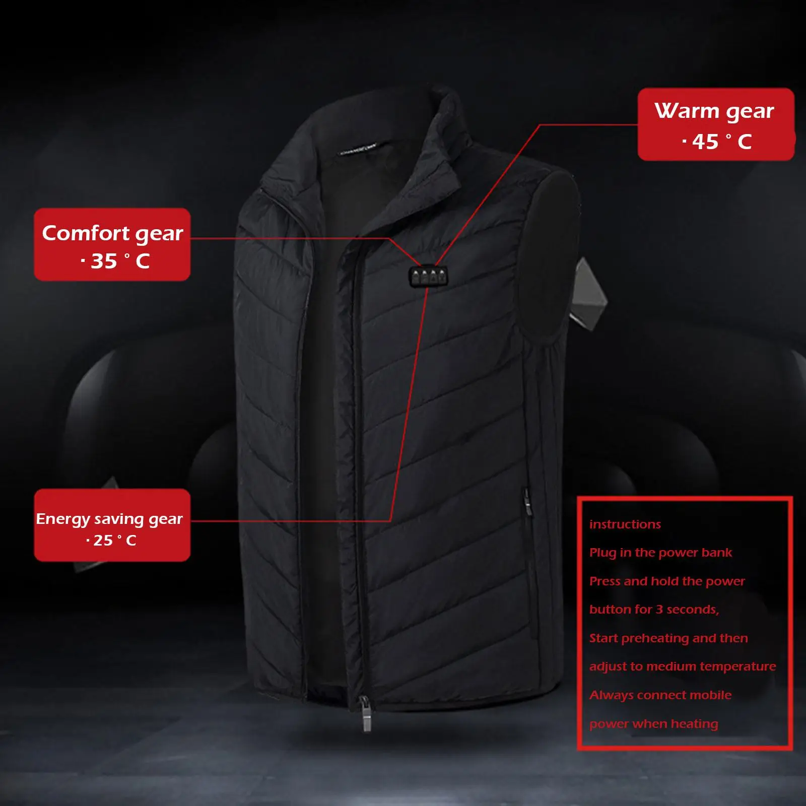 17 Areas Usb Heated Jacket Men Women Electric Heated Vest Heating Vest Heated Bodywarmer Usb Inner Heat Vest Veste Chauffante