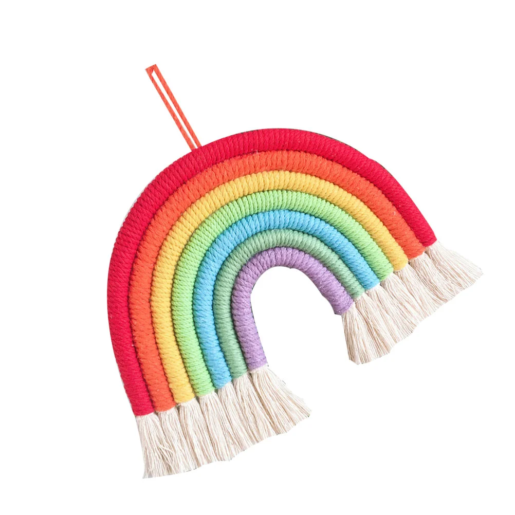 

Настенное плетение, радужная веревка, рандомная дверь принцессы, хлопковая подвеска в стиле бохо для дома