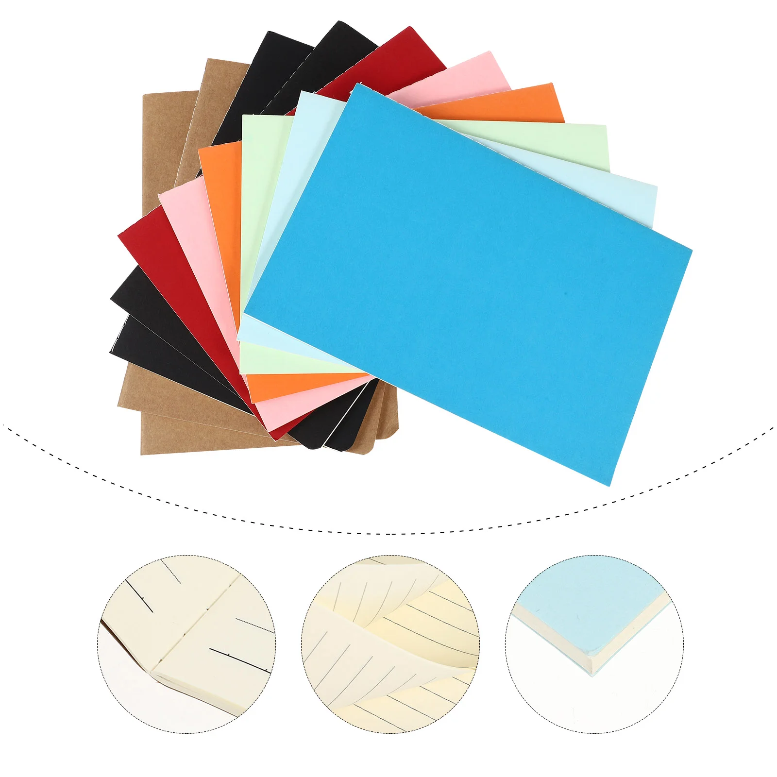 

10pcs Kraft Paper Notebook Office Note Taking Notepad Daily Planning Notebook