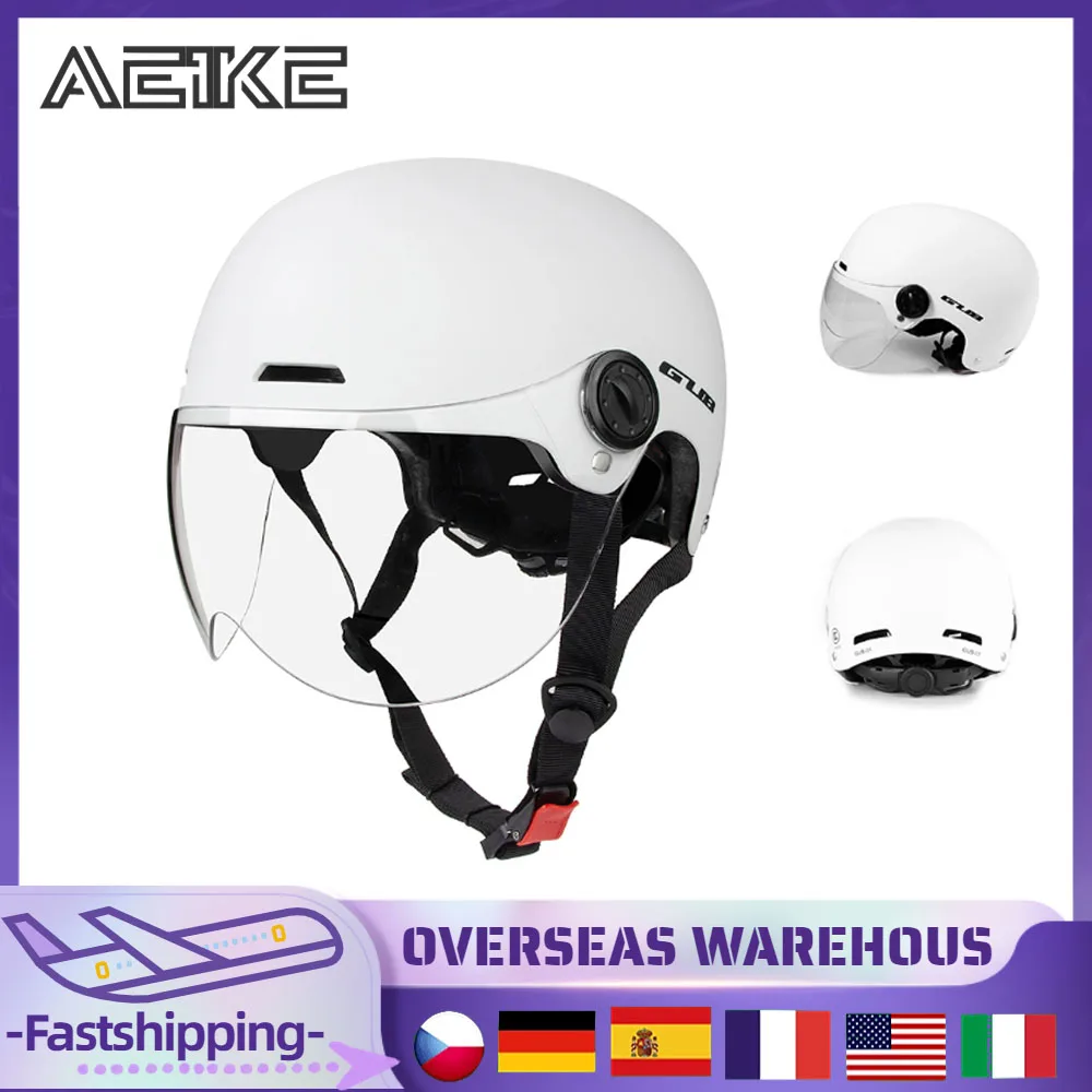 

Riding Helmet Men Women Ultralight Cycling Helmet MTB Road Bike Bicycle Motorcycle Removable Transparent Lens Safely Cap