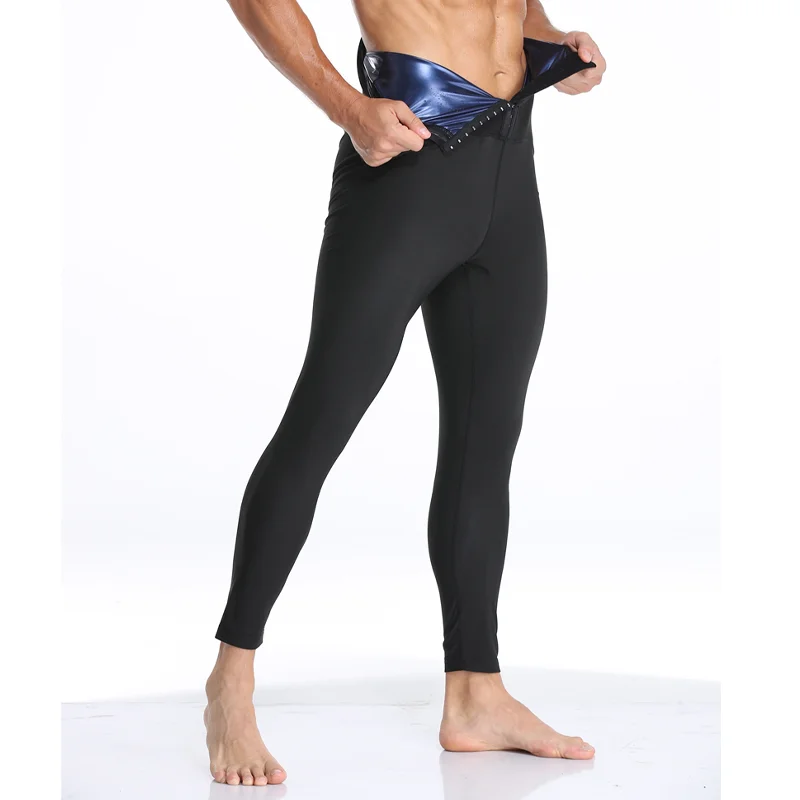 

Thermo Body Shaper Men Sauna Sweat Pants Waist Trainer Abdomen Reducer Fat Burning Male Shapewear Fitness Leggings Leg Slimmer