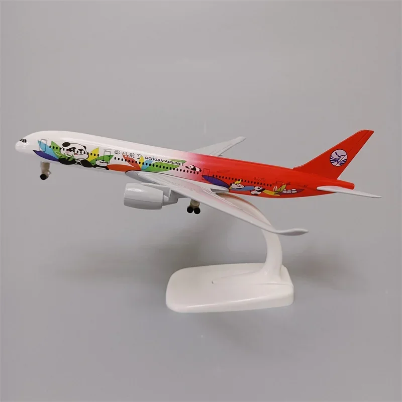 

19cm Alloy Metal Air China Sichuan Airlines Airbus 350 A350 Cartoon Panda Airplane Model Diecast Plane Model Aircraft w Wheels