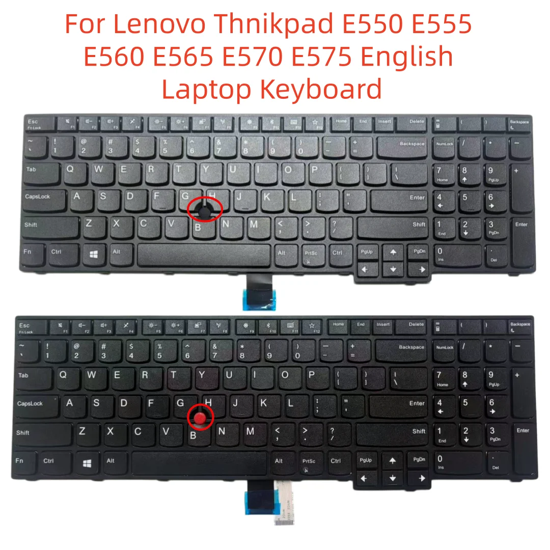 Фото НОВАЯ клавиатура для ноутбука Lenovo Thinkpad E570 E575 E570C (США) №2