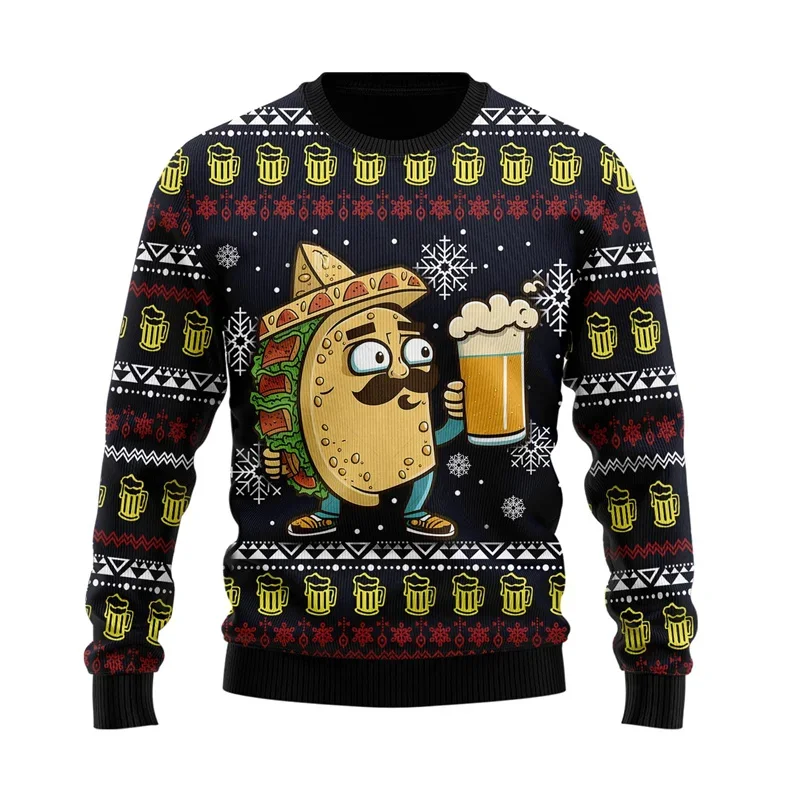 2024 уродливый рождественский свитер для мужчин забавная рождественская