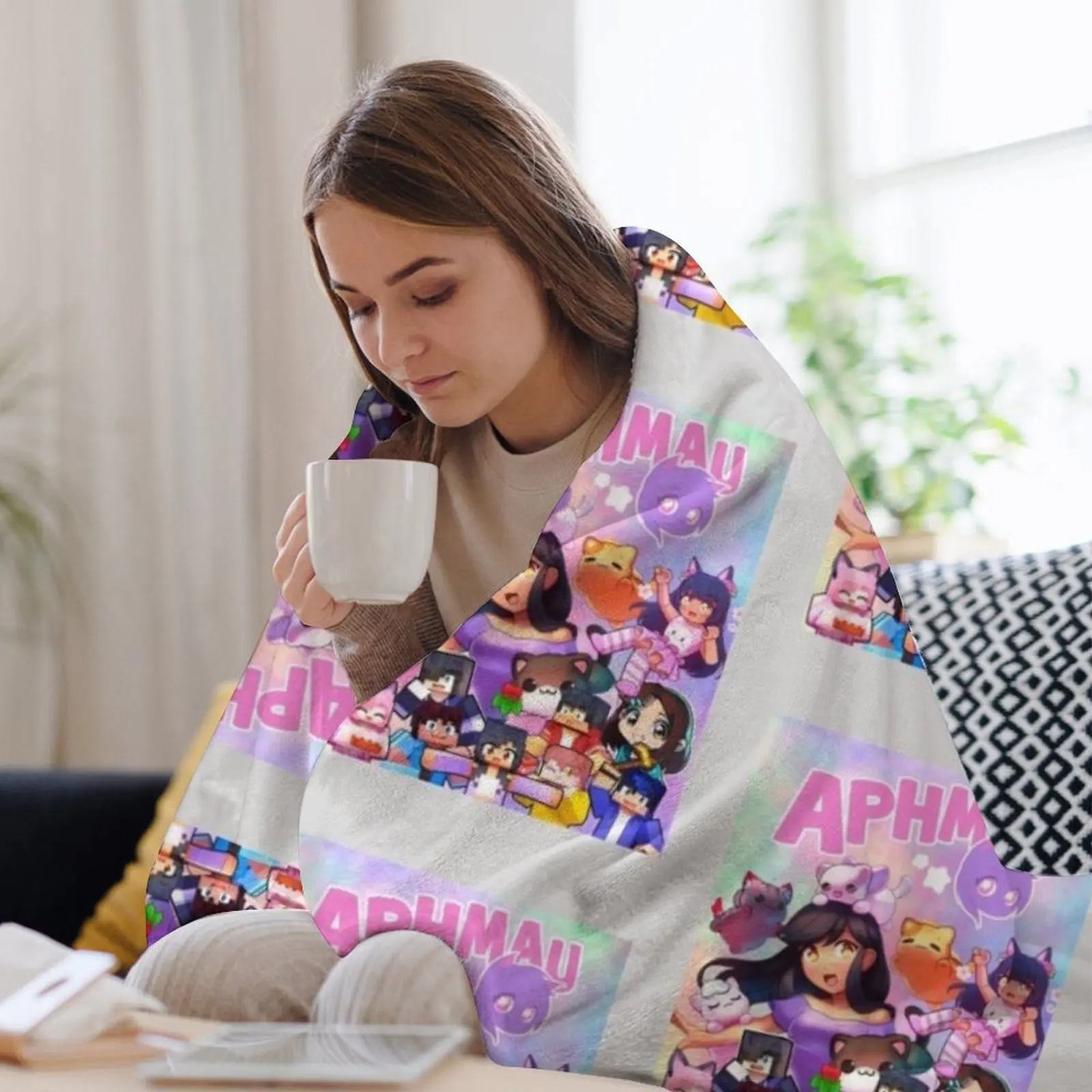 aphmau art3khxamkatt_42 Одеяло Персонализированный подарок Винтажные одеяла