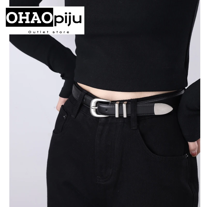 Новинка 2024 женский ремень с пряжкой-иглой дизайнерский черный роскошный из