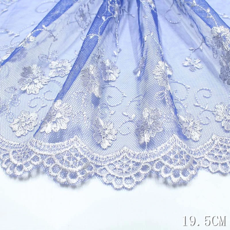 60 ярдов, сапфировое кружевное украшение Emebroidery, аксессуары для одежды «сделай сам», вышитые сетчатые кружева для бюстгальтера, нижнего белья, швейные поделки 19,5 см 60 ярдов, сапфировое кружевное украшение Emebroidery, аксессуары для одежды «сделай сам», вышитые сетчатые кружева для бюстгальтера, нижнего белья, швейные поделки 19,5 см