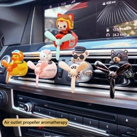 car air freshener bear pilot 72 km rotating propeller outlet fragrance magnetic design auto accessories interior perfume diffus