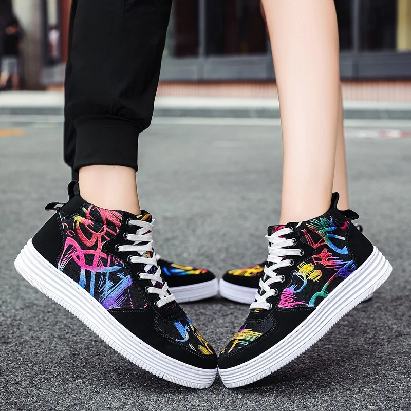 

Luxurious Work Shoes Luxury Brand High Quality Men's Work Shoes Adult Men Loafers Red Mens Winter Sneakers Canvas Tennis Print