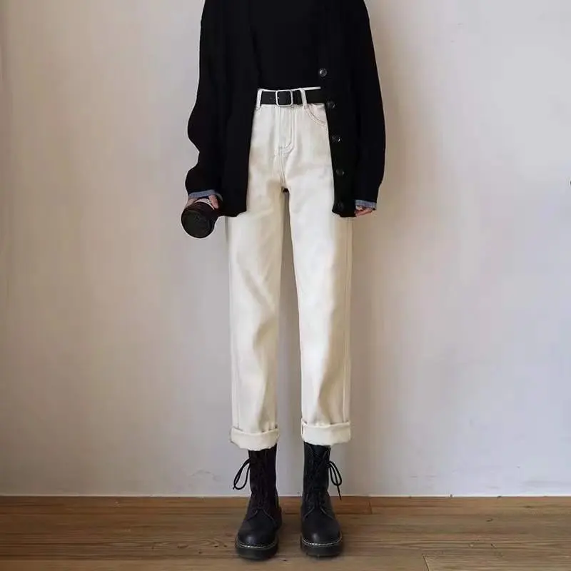 Women's high-waisted Halons office women's back palace pants women's trousers black beige fashionable high-quality pipe pants