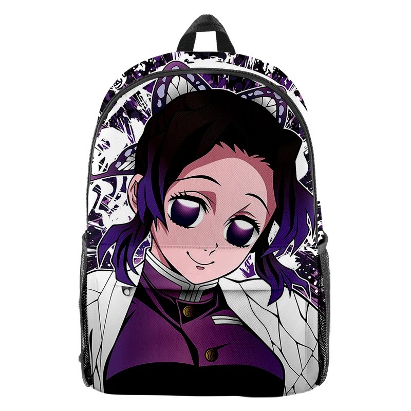 

Harajuku Anime Backpacks Demon Slayer Shinobu Kocho School Bags Kimetsu No Yaiba Backpack for Girl Boy Canva Travel Bag Women