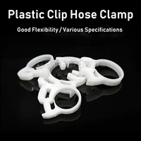 10pcs white plastic clip snap ratchet hose pipe clamp fittings 3 8mm 39 5mm tube fastener corrosion high temperature resistant