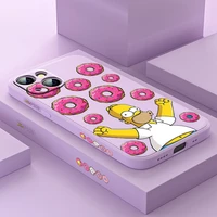 the cartoon simpsons cute for apple iphone 13 12 mini 11 pro xs max xr x 8 7 6s se plus liquid left silicone gel phone case