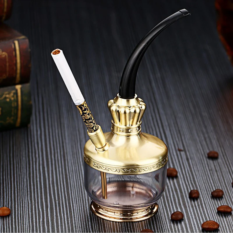 

Portable Tobacco Cigar Filter Smoke Metal Cigarete Pipes Creative Hookah Smoking Pipe Herb Gifts Grinder Smoke Accessories