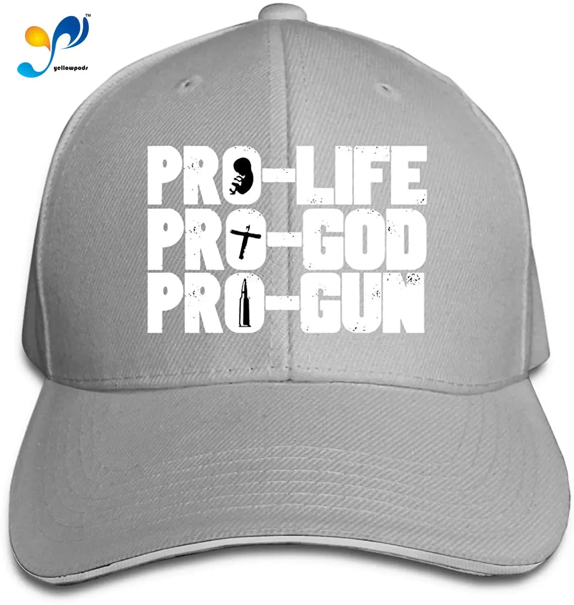 

Pro-Life, Pro-God, Pro-Gun Adjustable Sandwich Cap Baseball Cap Casquette Hat