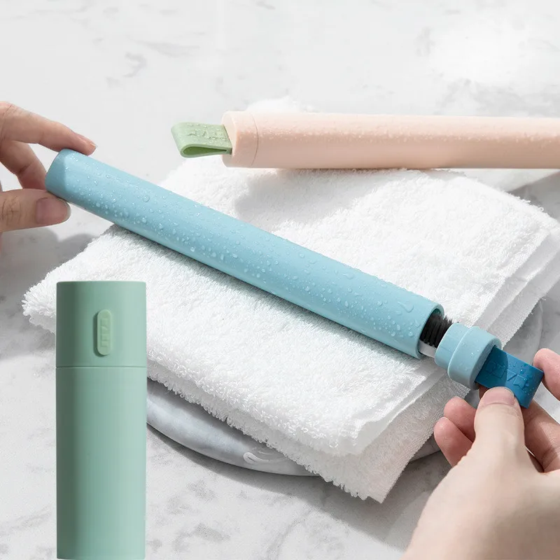 

Bathroom Toothbrush Box Holder with Cover for Travel Portable Camping Hiking Organizer Accessories Toothbrush Case Storage Box