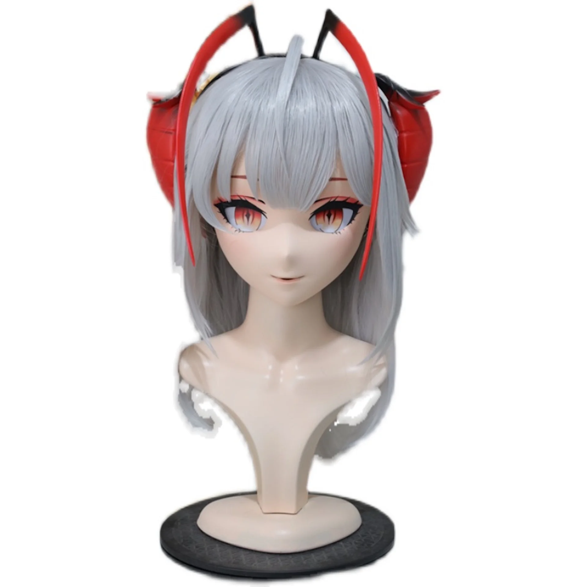 

(NFD-913) Customize Character Female/Girl Resin Kig Half Head With Lock Anime Cosplay Japanese Animego Kigurumi Mask