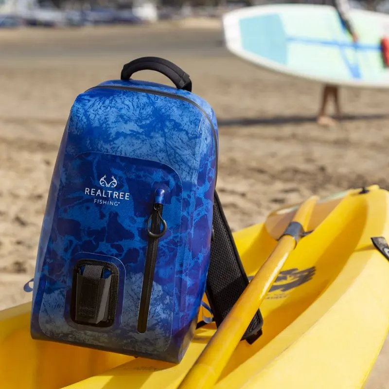 Realtree 15 Ltr Wav3 Sling Dry Bag, Unisex, Blue, Lightweight