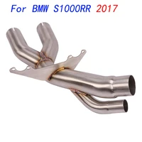 escape motorcycle exhaust mid connect tube middle link pipe stainless steel replace catalyst for bmw s1000rr 2017