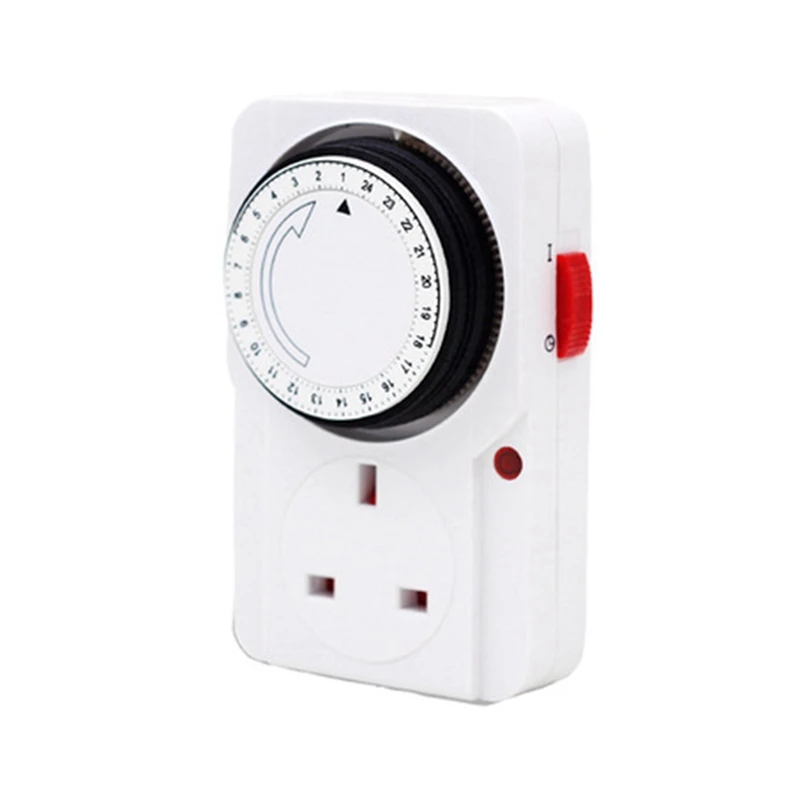 

New 3X 24-Hour Segmented Switch-Energy-Saving Plug Timer Socket Kit-With Programmable Time Controller 3-Pin Plug UK Plug