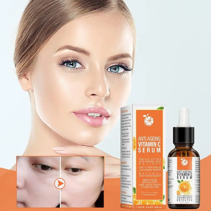 

Skin Tightening Serum Moisturizing Nourish Smooth Face Repair Essence Instant Anti Aging Facial Lift Firm Fade Neck Skin Care