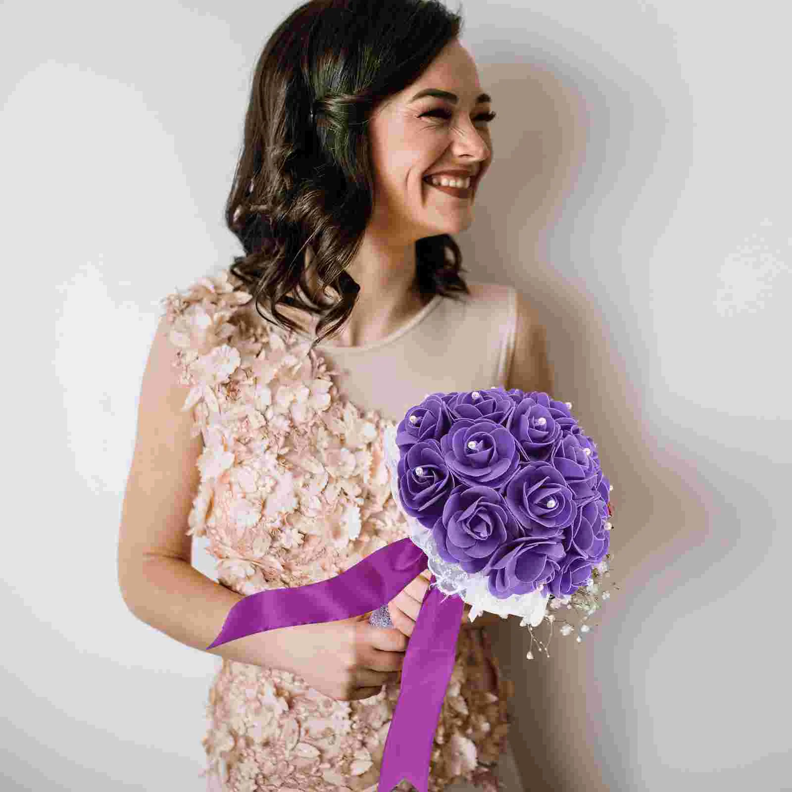 

Bouquet Wedding Bouquets Flowers Artificial Bridal Hand Bride Flowerromantic Bridesmaid Holding Roses Decoration Rose Sunflower