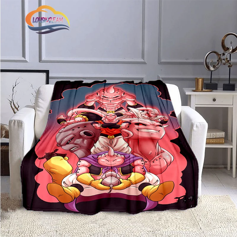

Japanese animation role Majin Buu 3d printing Bedspread Blanket Anime Characters Buu Flannel Blankets Throw Blankets