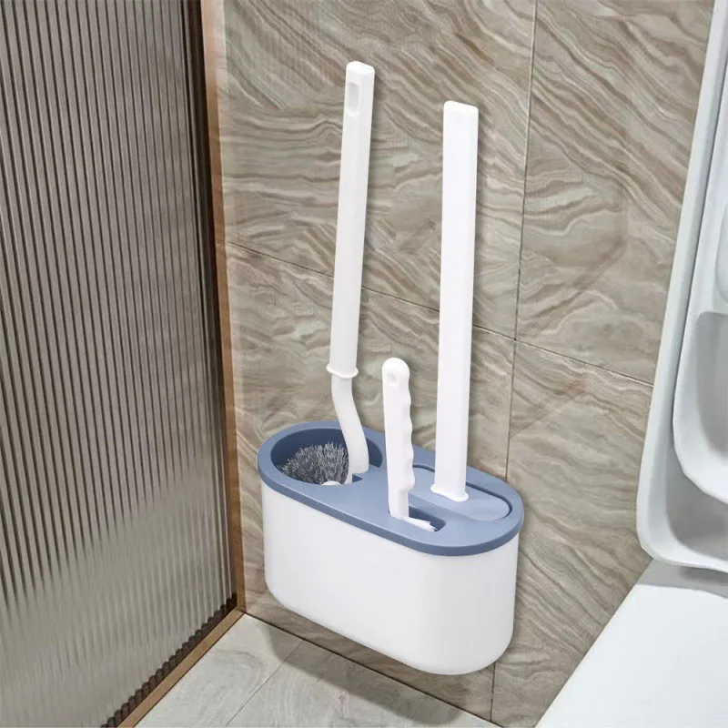 

Creative Toilet Brush Set No Dead Angle Toilet Brush Japanese Toilet Brush T-shaped Cleaning Brush Bathroom Toilet Brush