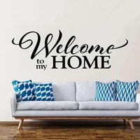 welcome to my home family quotes wall decals foyer livingroom entrance sign decor stickers removable vinyl wallpaper hj1387