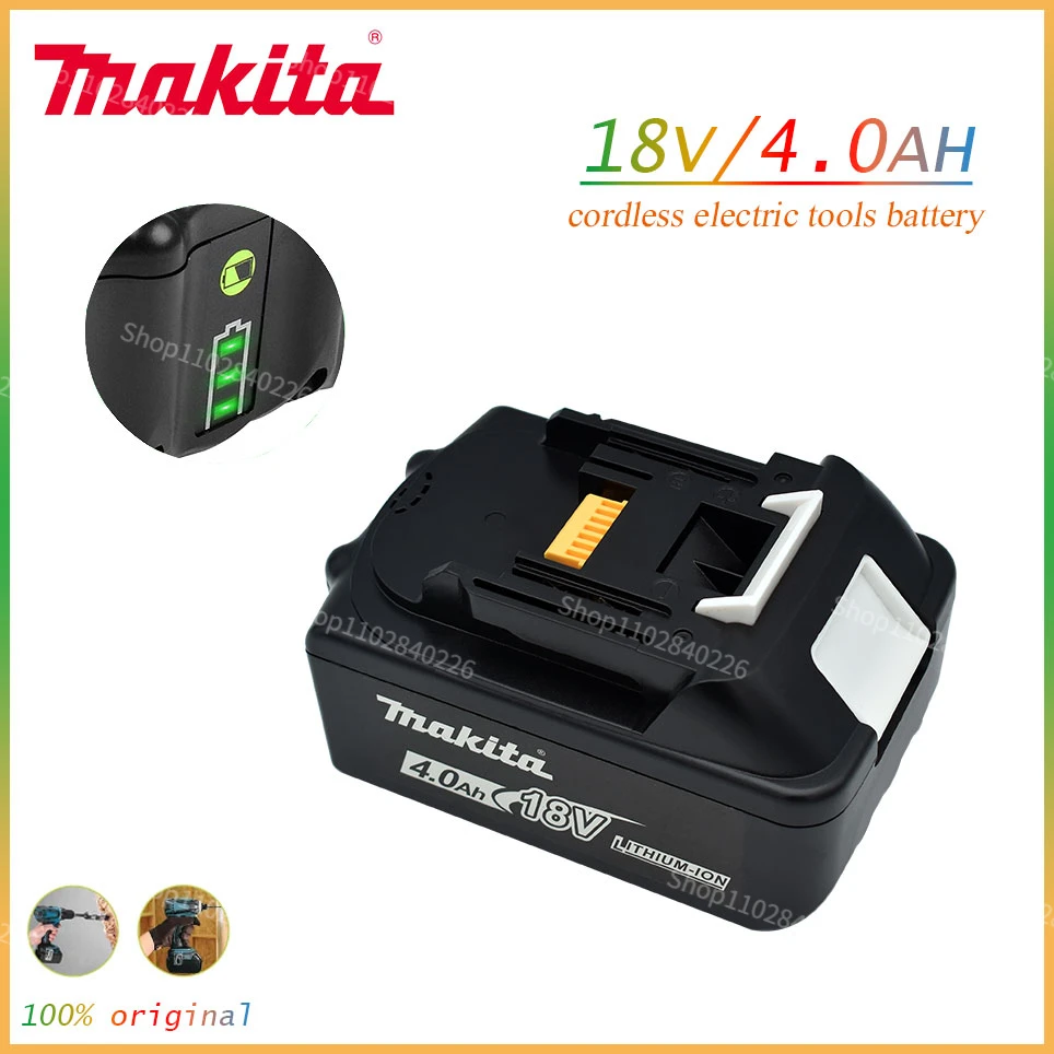 

100% Original Makita 18V 4000mAh Rechargeable Power Tools Battery with LED Li-ion Replacement LXT BL1860B BL1830 BL1850