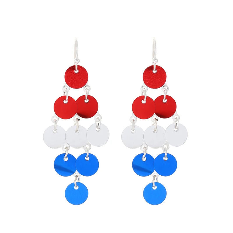 

Fashion Punk Peace Pigeon Butterfly Wing Bell Star Pendant Earrings for Women Simple Independence Day Series Geometric Jewelry