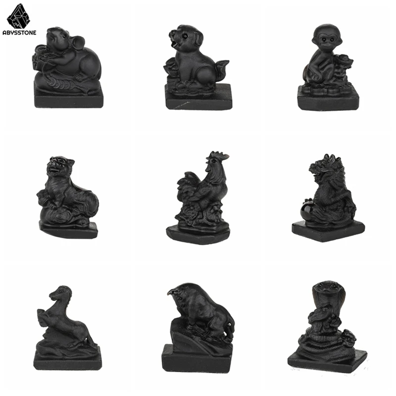 

Натуральный обсидиан, 12 знаков зодиака, животные, необработанные камни, дракон, хрусталь, украшение для дома, врачебное искусство для медита...