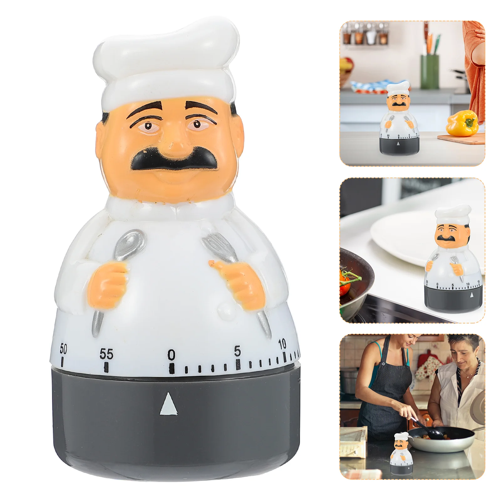 

Chef Timer Mechanical Reminder Cartoon Digital Clock Kitchen Cooking Manager Abs Oven Accessories